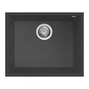 Reginox Quadra Black 1 Bowl Undermount Granite Kitchen Sink 540 x 440mm