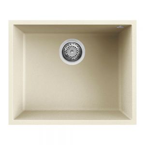 Reginox Quadra Cream 1 Bowl Undermount Granite Kitchen Sink 540 x 440mm