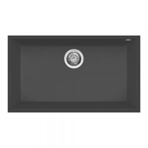 Reginox Quadra Black 1 Bowl Undermount Granite Kitchen Sink 760 x 440mm