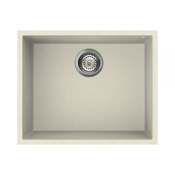 Reginox Quadra Cream Granitek Undermount Single Bowl Granite Kitchen Sink 540 x 440mm