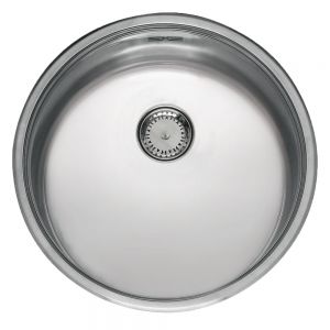 Reginox Round Single Bowl Stainless Steel Kitchen Sink 440 x 440mm