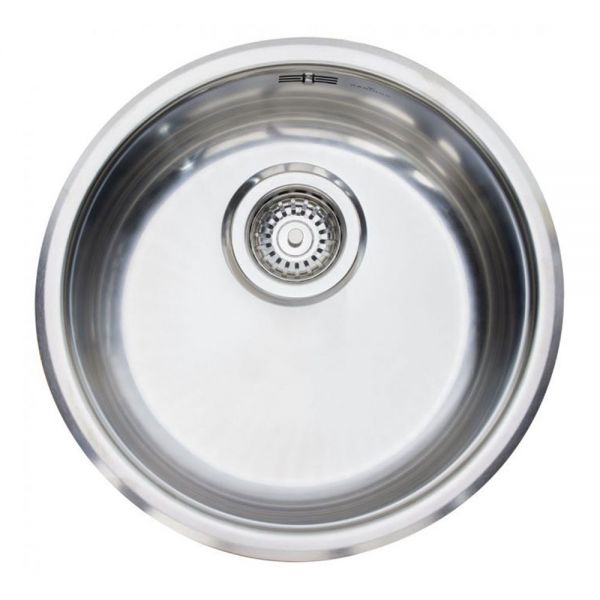 Reginox Round Single Bowl Stainless Steel Kitchen Sink 420 x 420mm