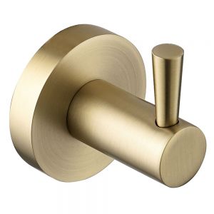 Bristan Brushed Brass Round Single Robe Hook RD HOOK BB