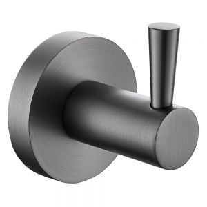 Bristan Gun Metal Grey Round Single Robe Hook RD HOOK GM