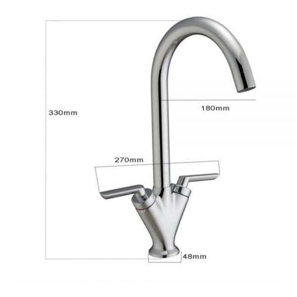 JTP Reach Chrome Swivel Kitchen Mixer Tap #2