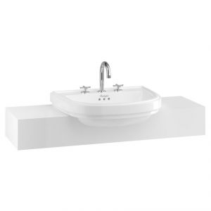 Burlington Riviera 580mm Three Tap Hole Semi Inset Basin