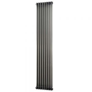 Riviera Trade 1800 x 372 Raw Metal Vertical 2 Column Radiator