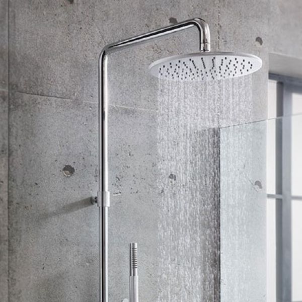 Crosswater Union Chrome Multifunction Shower Kit with Overhead Shower
