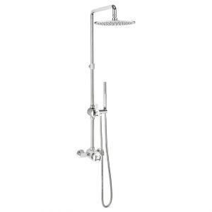 Crosswater Union Chrome Multifunction Shower Kit with Overhead Shower and Handset