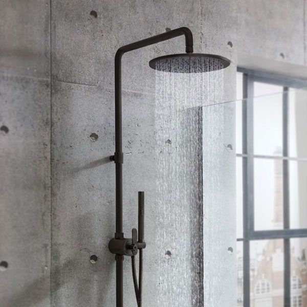 Crosswater Union Matt Black Multifunction Shower Kit with Overhead