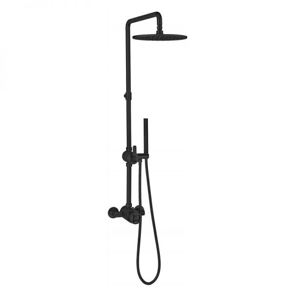Crosswater Union Matt Black Multifunction Shower Kit with Overhead Shower and Handset