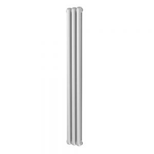 Riviera Round Top 1800 x 228.5 White 2 Column Vertical Radiator