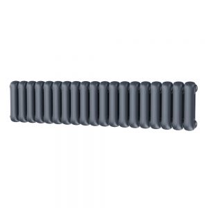 Riviera Round Top 300 x 1340 Anthracite 2 Column Horizontal Radiator