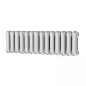 Riviera Round Top 300 x 993 White 2 Column Horizontal Radiator