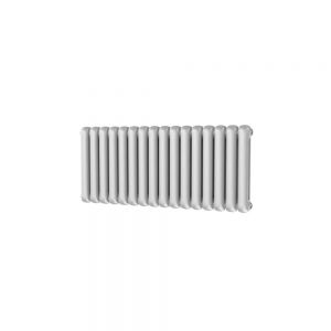 Riviera Round Top 500 x 1132 White 2 Column Horizontal Radiator