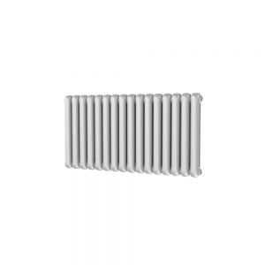 Riviera Round Top 600 x 1132 White 2 Column Horizontal Radiator