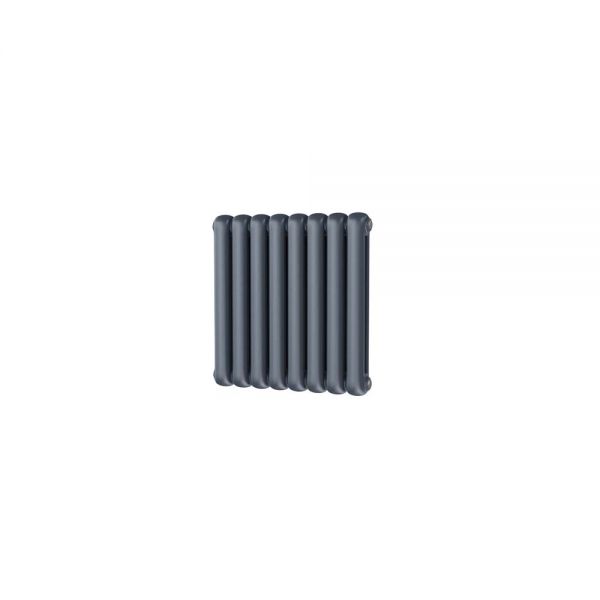 Riviera Round Top 600 x 576 Anthracite 2 Column Horizontal Radiator