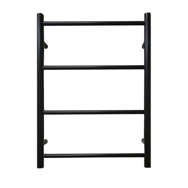 JIS Sussex Rusper Black 700mm x 520mm ELECTRIC Stainless Steel Towel Rail