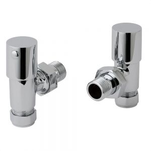 JTP Chrome Angled Manual Radiator Valves