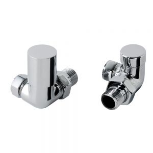 JTP Chrome Corner Manual Radiator Valves