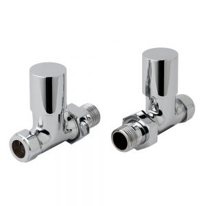 JTP Chrome Straight Manual Radiator Valves