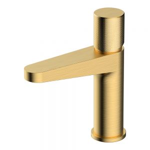 Rak Amalfi Brushed Gold Mono Mid Height Basin Mixer Tap