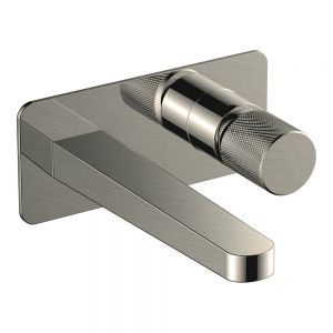Rak Amalfi Brushed Nickel Wall Mounted Basin Mixer Tap