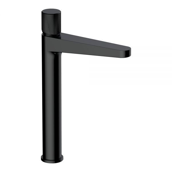 Rak Amalfi Matt Black Tall Basin Mixer Tap