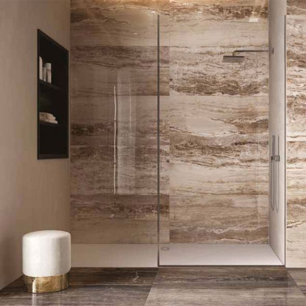 Rak Feeling White Stone Effect 1700 x 900 Rectangular Shower Tray #4