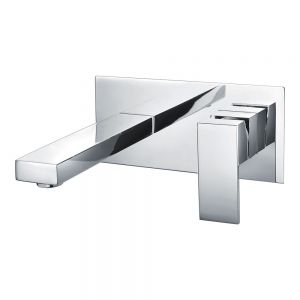 Rak Cubis Chrome Wall Mounted Basin Mixer Tap
