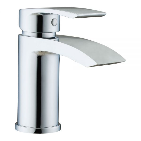 Rak Curve Chrome Mono Basin Mixer Tap with Waste