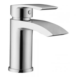 Rak Curve Chrome Mini Basin Mixer Tap with Waste