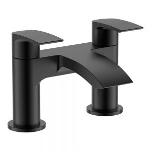 Rak Curve Matt Black Bath Filler Tap