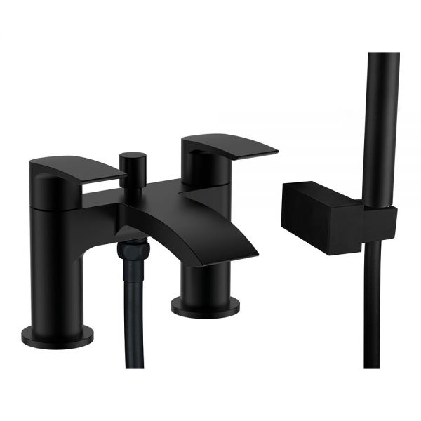 Rak Curve Matt Black Bath Shower Mixer Tap