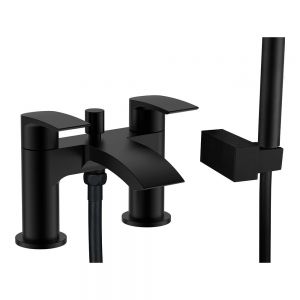 Rak Curve Matt Black Bath Shower Mixer Tap