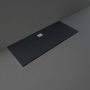 Rak Feeling Black Stone Effect 1700 x 700 Rectangular Shower Tray