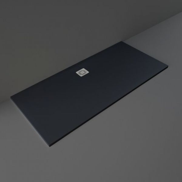 Rak Feeling Black Stone Effect 1800 x 800 Rectangular Shower Tray