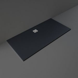 Rak Feeling Black Stone Effect 1700 x 900 Rectangular Shower Tray