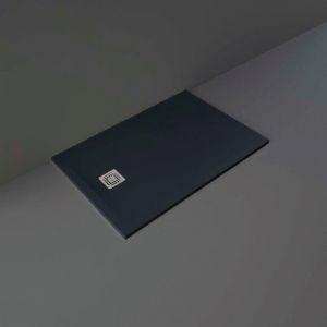Rak Feeling Black Stone Effect 1200 x 800 Rectangular Shower Tray