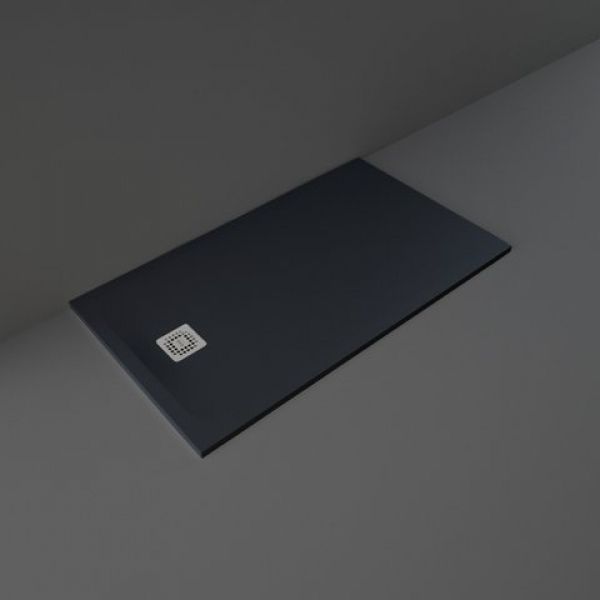 Rak Feeling Black Stone Effect 1400 x 800 Rectangular Shower Tray