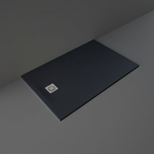 Rak Feeling Black Stone Effect 1400 x 900 Rectangular Shower Tray