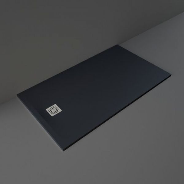 Rak Feeling Black Stone Effect 1600 x 900 Rectangular Shower Tray