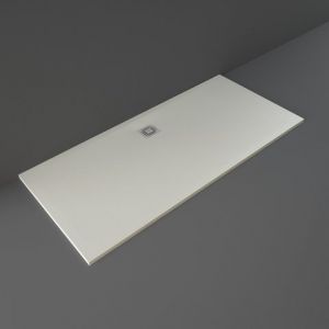 Rak Feeling Greige Stone Effect 1800 x 800 Rectangular Shower Tray