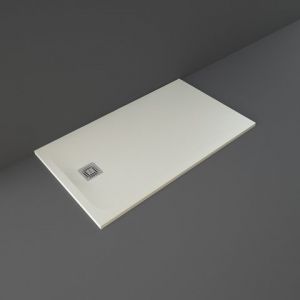 Rak Feeling Greige Stone Effect 1400 x 800 Rectangular Shower Tray
