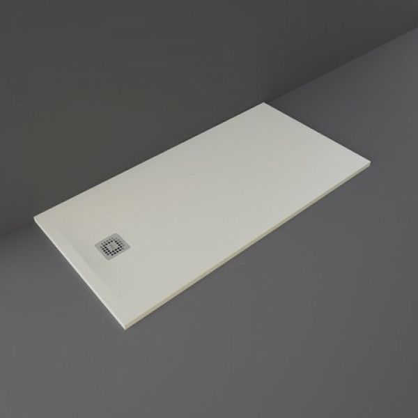 Rak Feeling Greige Stone Effect 1600 x 800 Rectangular Shower Tray