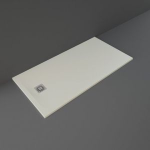 Rak Feeling Greige Stone Effect 1600 x 800 Rectangular Shower Tray