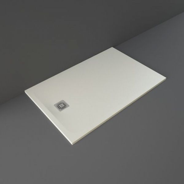 Rak Feeling Greige Stone Effect 1400 x 900 Rectangular Shower Tray