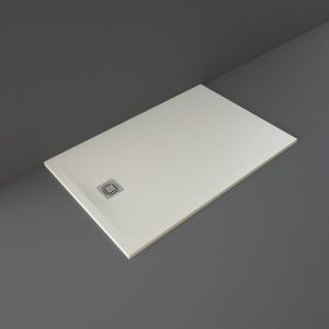 Rak Feeling Greige Stone Effect 1400 x 900 Rectangular Shower Tray