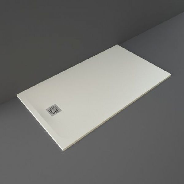 Rak Feeling Greige Stone Effect 1600 x 900 Rectangular Shower Tray