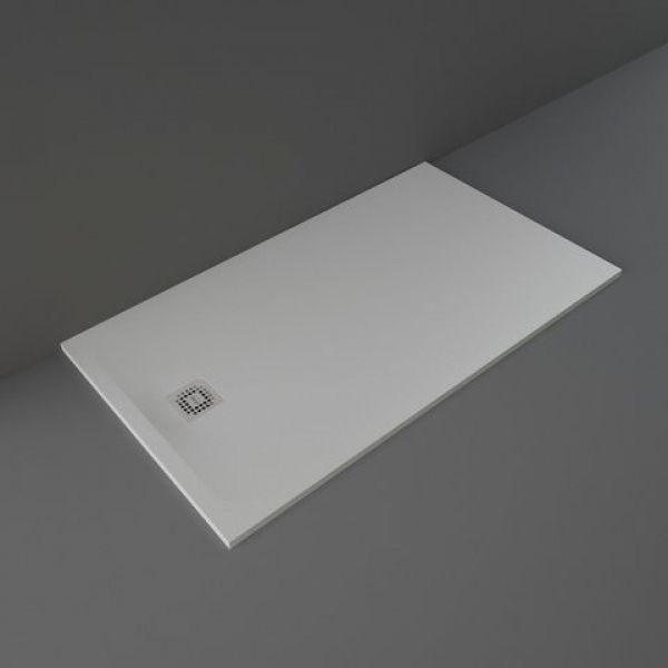 Rak Feeling Grey Stone Effect 1600 x 900 Rectangular Shower Tray